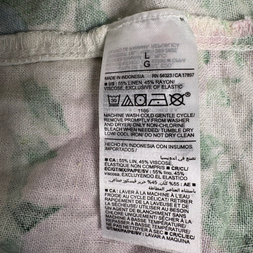 Cottagecore Floral Midi Sundress Prairie Garden Party Linen Blend‎ Smocked NWT L - Picture 5 of 12